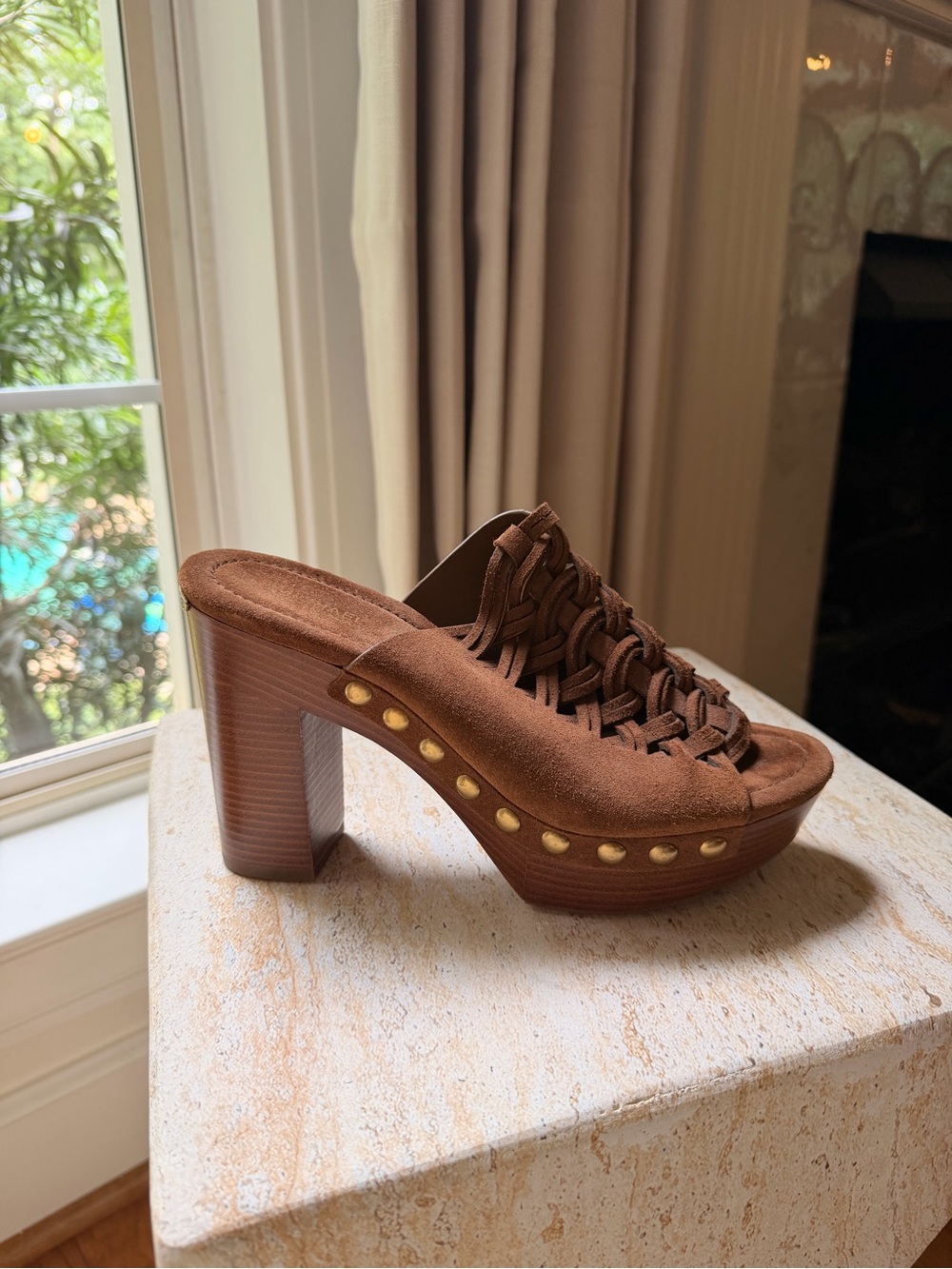 NWOT Michael Kors Westly Suede Mules Heels